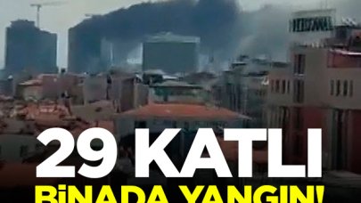 29 katlı binada yangın! Dumanlar her yerden görünüyor