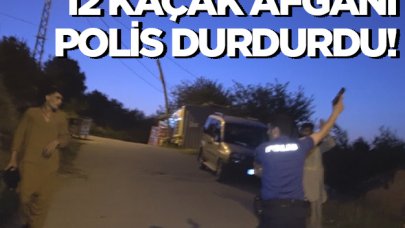 Kaçak göçmenleri polis durdurdu