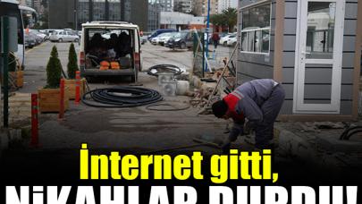 İnternet gitti nikahlar durdu