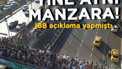 Altunizade metrobüs durağında yine izdiham