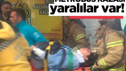 Haramidere'de metrobüs kazası: Yaralılar var!