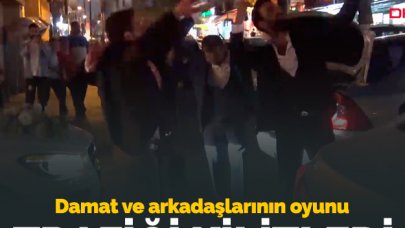 Damat'ın göbek oyunu trafiği kilitledi