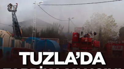 Tuzla'da fabrika yangını