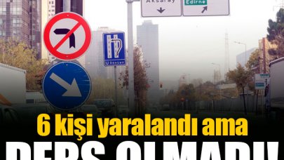 Bağcılar'daki 6 kişinin yaralandığı kaza kimseye ders olmadı!