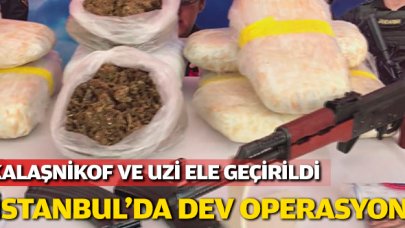 Jandarmanın operasyonunda kalaşnikof ve uzi ele geçirildi