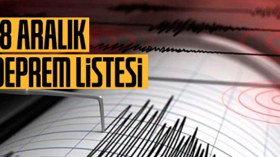 18 Aralık Çarşamba deprem listesi | En son nerede ve ne zaman deprem oldu?