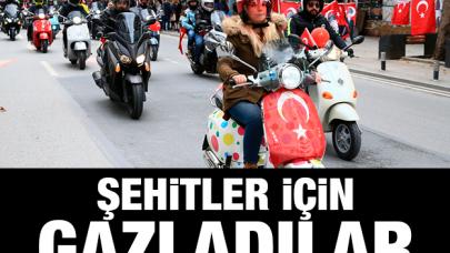 Şehitler için gazladılar