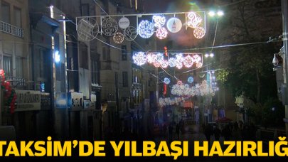 Taksim'de yılbaşı hazırlıkları