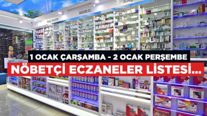 İstanbul 1 Ocak - 2 Ocak nöbetçi eczaneler | Adres ve telefon bilgileri