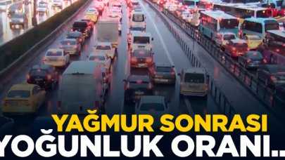 İstanbul'da trafik yoğunluğu yüzde 72