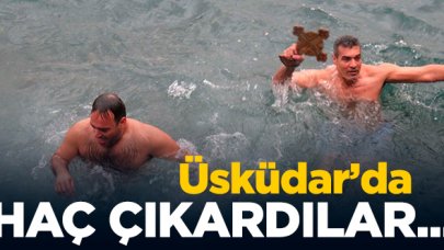 Üsküdar'da haç çıkardılar