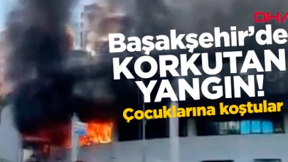 Başakşehir'de dükkan alev alev yandı! Okul tahliye edildi