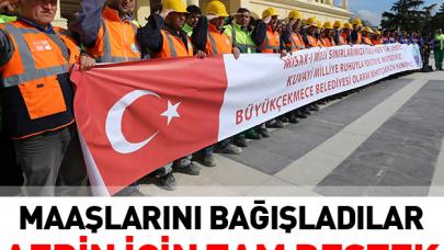 Maaşlarını Mehmetçik Vakfı'na bağışladılar