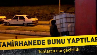 Arnavutköy'de oto tamirhanesinde sahte içki üretmişler