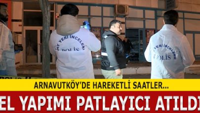 Arnavutköy'de markete el yapımı patlayıcı atıldı