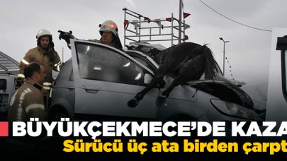 Fikrettin Mermer kullandığı araçla Büyükçekmece Kumburgaz'da 3 ata çarptı