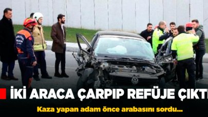 Sarıyer'de kaza yapan adam söyledikleriyle şaşırttı