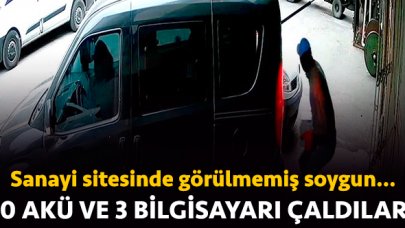 Sanayi sitesinde hırsızlık! Beylikdüzü'nde 90 akü ve 3 bilgisayarı böyle çaldılar