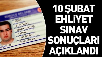 10 Şubat ehliyet sınav sonuçları açıklandı - MEB sonuç sorgulama ekranı