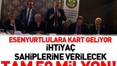 İhtiyaç sahiplerine kart verilecek