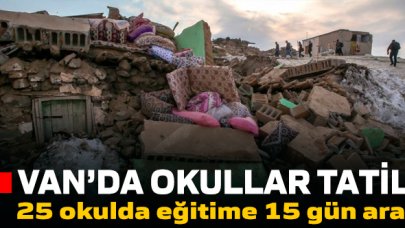 Van'da okullar tatil edildi