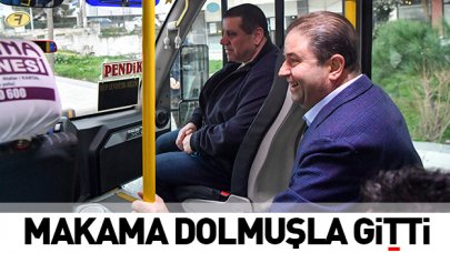 Kılıç makamına dolmuşla gitti