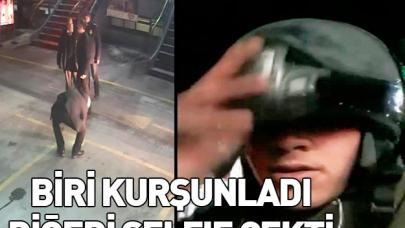 Biri kurşunladı diğeri selfie çekti