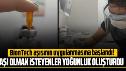 Biontech aşısının uygulanmasına başlandı, hastanede yoğunluk oluştu