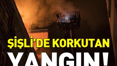 Şişli'de korkutan yangın