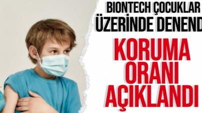 Biontech'in çocuklar üzerindeki koruma oranı açıklandı