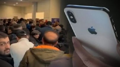 Gürcistan sınır kapısında ucuz Iphone için kuyruklar oluştu