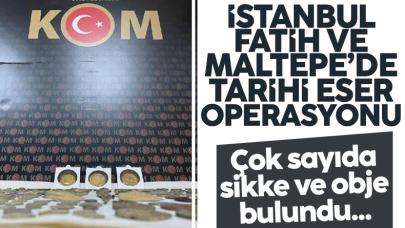 Maltepe ve Fatih'te tarihi eser operasyonu: 3 gözaltı