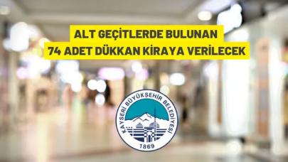 Kayseri Büyükşehir Belediyesi alt geçitlerdeki dükkanları kiraya verecek