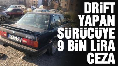 Avcılar'da drift atan sürücüye 9 bin 125 lira ceza