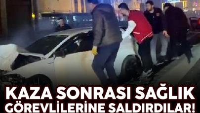 Avcılar'da kaza sonrası sağlık görevlilerine yumruklu ve koltuk değnekli saldırı