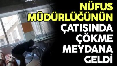 Sultangazi Nüfus Müdürlüğü'nün tavanı çöktü