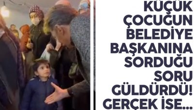 Küçük çocuğun Bahçelievler Belediye Başkanı Hakan Bahadır'a sorduğu soru kahkahaya boğdu: Gerçek ise...