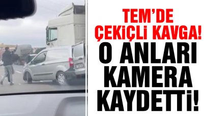 Sultanbeyli TEM'de çekiçli kavga kamerada