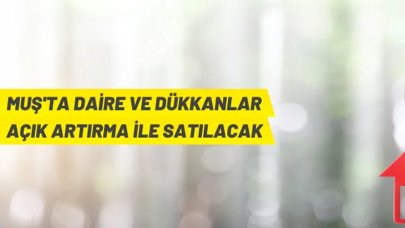 Muş'ta daire ve dükkanlar ihaleyle satılacak