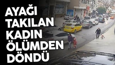 Eyüpsultan’da ayağı takılıp düşen kadın ölümden döndü