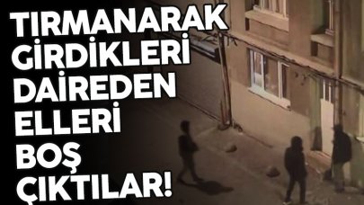 Beyoğlu'nda ikinci kattaki daireye tırmanarak giren hırsızlar eli boş çıktı!