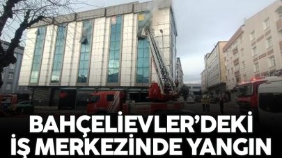 Bahçelievler'de iş merkezinde yangın