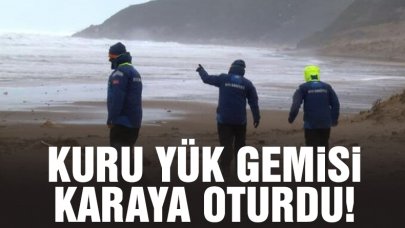 Şile'de kuru yük gemisi karaya oturdu