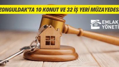 Zonguldak'ta 10 konut ve 32 iş yeri satılacak