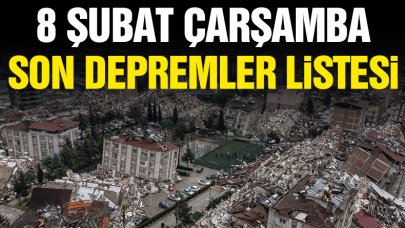 8 Şubat 2023 Çarşamba son depremler listesi! En son nerede ve ne zaman deprem oldu