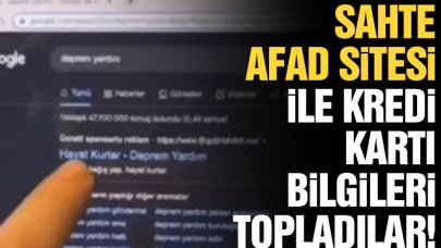 Sahte AFAD sitesi ile dolandırıcılık! Binlerce kişinin kredi kartı bilgilerini çaldılar