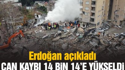 Depremde hayatını kaybedenlerin sayısı 14 bin 14'e yükseldi