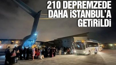 210 depremzede Kahramanmaraş'tan İstanbul'a getirildi