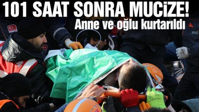 101 saat sonra gelen mucize! Anne ve oğlu kurtarıldı