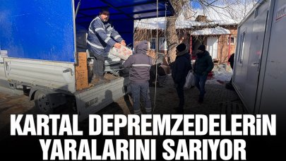 Kartal Belediyesi ilçedeki depremzedelerin yaralarını sarıyor